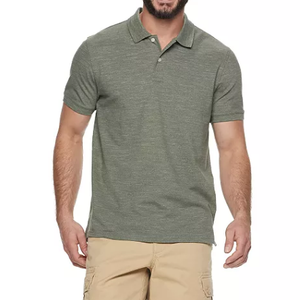 Camiseta de Manga Corta para Hombre, Estilo Veraniego, Color Sólido, Nuevo Estilo, Venta al por Mayor, Alta Calidad, 100% Algodón Tejido, Antiarrugas, Logotipo Bordado - Product Image 3