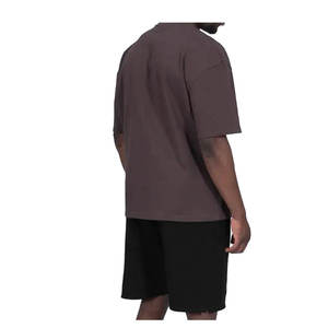 T-shirts pour hommes en coton lourd surdimensionnés, prix de gros bon marché, logo personnalisé, impression graphique de haute qualité, style vintage - Product Image 5