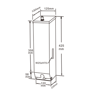 Moderno Portarrollos de Papel Higiénico Triple de Acero Inoxidable con Acabado Satinado, Capacidad para 3 Rollos, para Hoteles y Motels - Product Image 2