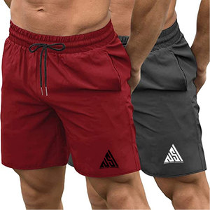 Short de gymnastique pour hommes, coupe ajustée, taille élastique, avec cordon de serrage - Product Image 3