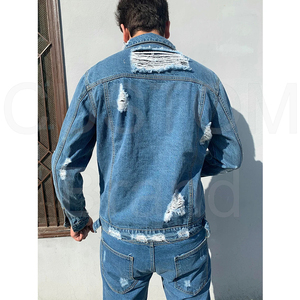 ชุดสองชิ้นแนวสตรีทใส่สบายสำหรับฤดูใบไม้ร่วง/ฤดูหนาวเสื้อแจ็คเก็ตยีนส์ทรงสลิมฟิตและกางเกงยีนส์ซับในผ้าฟลีซระบายอากาศได้ดีดีไซน์เข้ากันเพื่อความสบาย - Product Image 5