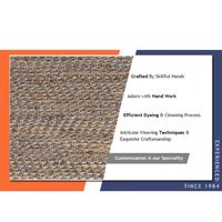 Hand gewebter Leder Jute Runner Teppich 80x250 cm Grau Natur Anthrazit Melange Nattika Teppich für Flur Wohnzimmer Dekor