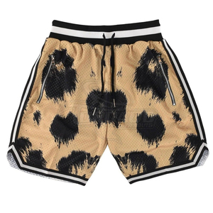 Pantalones cortos de malla informales de verano con logotipo personalizado y bolsillos, pantalones cortos de malla transpirables de secado rápido para gimnasio para hombre 2025 - Product Image 1