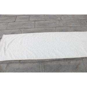 พรมตุรกี, พรมวินเทจขนาด 2.2x6.7 ฟุต, พรมขนสัตว์ลายดอกไม้สีขาวเทา - Product Image 4