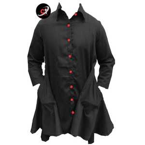 DST ชุดเดรสแขนกุดทรงหลวมของผู้หญิงผ้าฝ้ายผ้ายืดเอวสูงถึงเข่าดีไซน์หรูหราแบบปรับแต่งได้ - Product Image 1