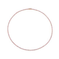 Collar de Diamantes y Zafiro Rosa Clásico de Lujo en Oro de 14K (Natural) Fabricante Internacional de Joyería al por Mayor y al por Menor OEM