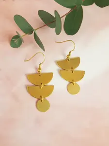 ต่างหูทองเหลืองทำด้วยมือลายความรักและนางฟ้าชุบทองเครื่องประดับแฟชั่นสำหรับผู้หญิงคุณภาพสูงในอินเดีย - Product Image 5