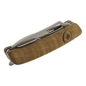 Coltello Pieghevole Swiza Le No-Rtro ALLMATT SH03 - 12 Funzioni con Manico in Legno di Noce - Product Image 4