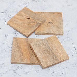 Sous-verres en bois brun sous-verres carrés en bois d'acacia sous-verres en acacia d'approvisionnement d'usine avec support boisson thé personnalisé - Product Image 2