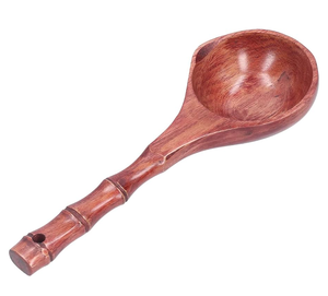 Cuchara de sopa de madera con mango largo, artículos de vajilla de Diseño Popular, cuchara de cucharón de sopa de madera a un costo asequible - Product Image 4