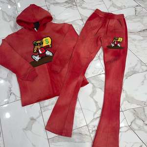 Service OEM personnalisé survêtement vintage homme, surdimensionné, délavé, streetwear pour homme, sweat à capuche personnalisé et survêtements évasés, délavés à la pierre - Product Image 1