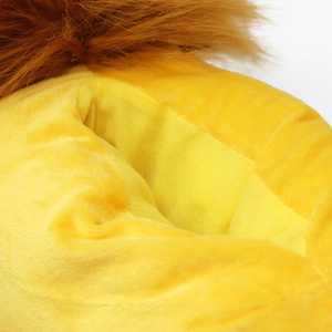 รองเท้าแตะ SLOFFIES ลายสิงโตสำหรับฤดูหนาว พร้อมไฟในตัว กันลื่น ปิดนิ้วเท้า พื้นรองเท้า PVC/EVA/ผ้าฝ้าย บุขนด้านใน ลายพิมพ์ - Product Image 2