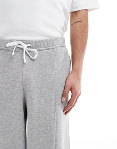 Streetwear sur mesure coupe ample pantalon de survêtement à jambes larges délavées pantalon pour homme respirant avec ceinture élastique et logo personnalisé sérigraphié - Product Image 2