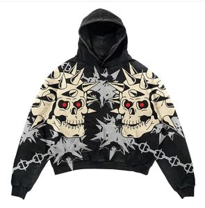 Sweat-shirt streetwear délavé, design déchiré surdimensionné, vente en gros pour les marques de mode - Product Image 3