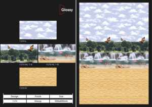 Carreaux muraux en céramique 300x600mm pour salle de bain et cuisine, finition brillante ou mate, surface sculptée effet sucre, design mural intérieur luxueux - Product Image 3