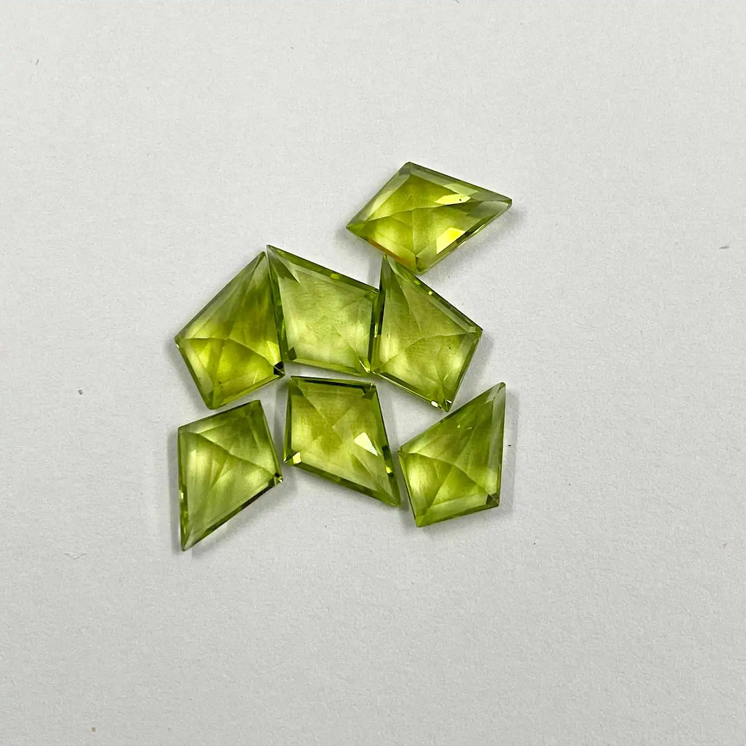 5x8mm Faceted Kite Shape Real Natural Peridot Loose Certified Gemstone Outstanding Quality Handmade Gemstones Jewelry For Sale