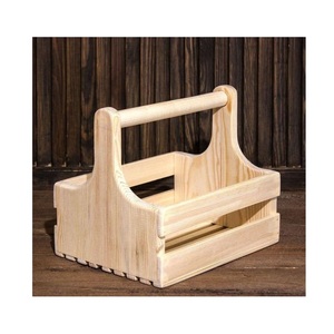 Handcrafted <b>Wooden</b> Bucket Vintage Style Farmhouse Planter Eco-Friendly Multipurpose Storage Container for Home Garden - Product Image 2