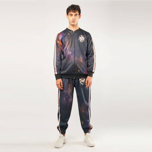 Ensemble de survêtement personnalisé pour homme, coupe décontractée, en polaire polyester, avec impression par sublimation de logo personnalisé - Product Image 6