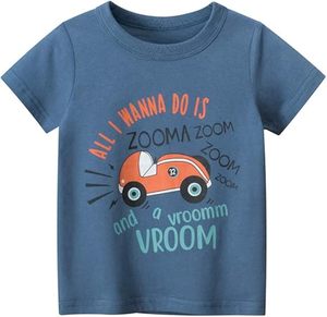 2024 High Quality 100% Cotton Printed Cute <b>Animal</b> Print and Letter 2-14 Years Short Sleeve T-shirts <b>for</b> Boy - Product Image 5
