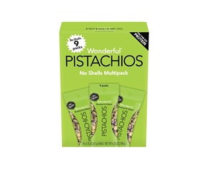 พิสตาชิโอคุณภาพเยี่ยม ไม่มีเปลือก อบเกลือ น้ำหนัก 0.75 ออนซ์ บรรจุถุง (แพ็ค 9 ถุง) - Product Image 1