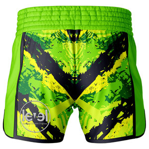 กางเกงขาสั้นมวยไทยขาสั้นผ้าดำขายส่ง - Product Image 2