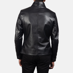 Wholesale <b>Summer</b> <b>Men's</b> Leather <b>Jacket</b> with Zipper Closure and Button Decoration Canvas Fabric Plus Size ODM Supply - Product Image 5