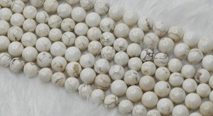 Cuentas de Howlite Natural de Cobre Blanco Roto de Calidad Superior, Redondas de 8mm, Cristal Premium para la Fabricación de Joyas - Product Image 2