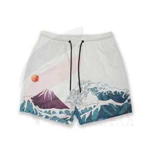 กางเกงขาสั้นชายหาดลำลองแบบสวมใส่ได้ทั้งชายและหญิง ดีไซน์สั่งทำพิเศษ ปี 2024 ผ้าตาข่ายระบายอากาศ เป็นมิตรกับสิ่งแวดล้อม แห้งเร็ว - Product Image 2