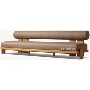 2025 tendance Durable Design classique extérieur Patio canapé naturel grain <span class=keywords><strong>de</strong></span> teck étanche pour terrasses en bord <span class=keywords><strong>de</strong></span> mer <span class=keywords><strong>jardin</strong></span> se prélasser - Product Image 1