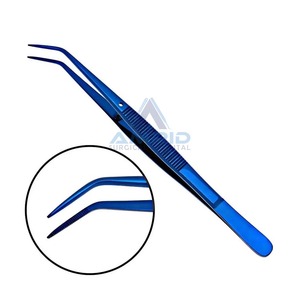 Pince à épiler pour pansement dentaire de conception personnalisée de qualité supérieure Instrument de forceps chirurgicaux à pointe coudée Nouveaux équipements dentaires manuels certifiés CE - Product Image 3