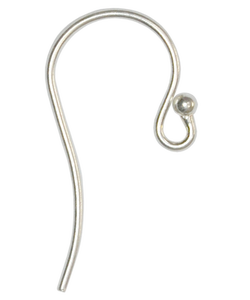 Wholesale 0.8mm <b>Wire</b> Sterling <b>Silver</b> Shepherd Ear <b>wire</b> Sterling <b>Silver</b> Ear <b>Wire</b> <b>for</b> Jewellery <b>Making</b> 925 <b>Silver</b> Findings - Product Image 1