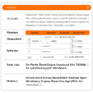 Kit de révision pour moteur diesel Perkins T403586 - Nouveau kit de réparation avec chemises, pistons et joints pour engins de construction - Product Image 2