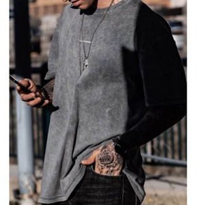 Fabricant Vente en gros T-shirt vintage lavé à l'acide Logo personnalisé lourd et coupe surdimensionnée - Product Image 2