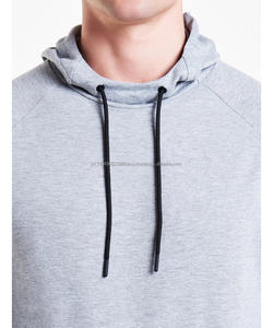 Survêtements personnalisés légers 100% coton gris, vêtements de rue d'hiver avec col à capuche, motif uni, cordon de serrage - Product Image 3