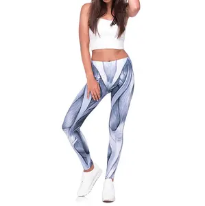 2023 biểu tượng tùy chỉnh tập thể dục yoga quần đẩy lên Nylon động vật báo in V Chéo cao eo gân phòng tập thể dục xà cạp cho phụ nữ