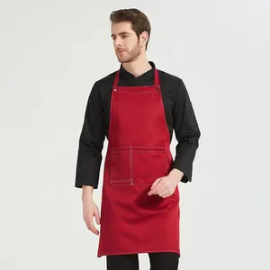 Goede Kwaliteit Pure Kleur Keuken Chef Koken Uniform Schort Voor Restaurant