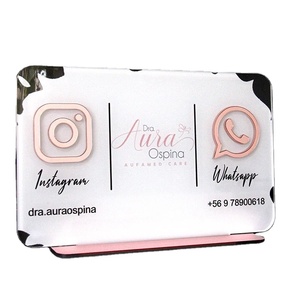 Nuevo designAcrylic Display Sign Stand Panel acrílico Social Media Qr Code Table Stand para tienda - Product Image 1