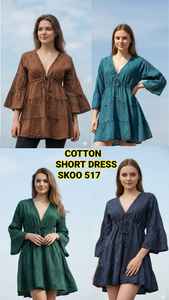 Trendy Cotton Blast Mini <b>Dress</b> for Women Flowy Lightweight <b>Summer</b> <b>Dress</b> Casual <b>Boho</b> Style Available Wholesale - Product Image 5