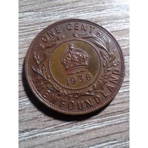 1936 Vintage One Cent <b>Coin</b> <b>Pouch</b> Newfoundlander Metal Purse Numismatic Collectors Must-have - Product Image 2