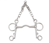 Mors de cheval de luxe à joues pleines avec anneau en D, réglable, écologique, réutilisable, en acier inoxydable, pour l'équitation western