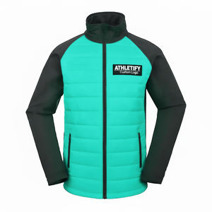 Veste à bulles légère pour homme, en polyester respirant et durable, fermeture éclair intégrale, pour la randonnée, les voyages et les activités sportives. - Product Image 1