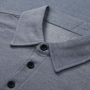 Polo de couleur unie décontracté d'été de style de rue pour hommes vêtements de sport maillot respirant en coton taille plus brodé pour hommes - Product Image 4