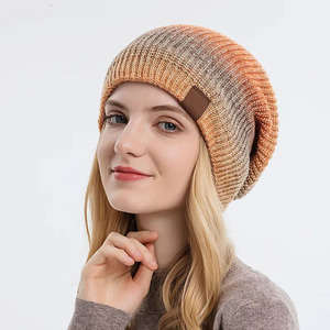 Gorro de punto jacquard pesado para exteriores para hombres y mujeres, gorro de calavera grueso cómodo y cálido para ropa informal de invierno - Product Image 2