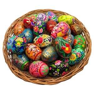 Oeufs de Pâques en papier mâché Kashmiri peints à la main exquis Une touche de charme artistique pour vos célébrations - Product Image 2