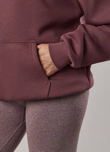 Conjunto Deportivo de Dos Piezas para Mujer, Estilo Casual, Color Uva, Ajuste Regular, Transpirable, con Sudadera con Capucha y Pantalones de Felpa - Product Image 5