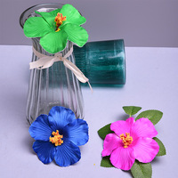 Pince à cheveux fleur d'hibiscus MU 18 couleurs, accessoire de photographie pour maillot de bain, tenue de plage, fleurs colorées