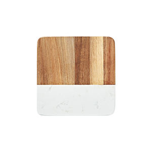 Handmade Wholesale decorative Natural wooden marble <b>coaster</b> wooden <b>coasters</b> <b>white</b> black wooden marble <b>coaster</b> - Product Image 5