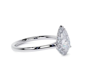 10k jaune Rose blanc plaqué or poire coupe laboratoire cultivé diamant mariage et bague de fiançailles unisexe cadeau pour la fête - Product Image 5
