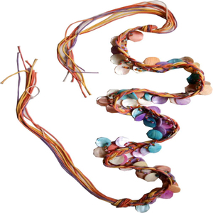 Cotton shell beaded <b>Belt</b> for <b>Women</b> Fashion Black <b>Bag</b> White Western OEM Logo Style Buckle Fabric Packing Pcs Color uk - Product Image 5