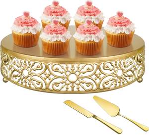 Handcrafted 2 <b>Tier</b> Metal Copper <b>Cake</b> <b>Stand</b> for Special Events and Celebrations for Export Selling at Economical Price - Product Image 6
